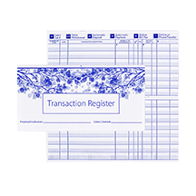 preprinted checkbook registers